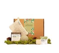 Enooso - Cofanetto Regalo Donna Beauty con Scrub Viso e Corpo Esfoliante Solidi | Set Regalo Natale Donna | Gift Box Esfoliante Naturale Vegan Made in Italy