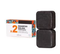 Enooso - Shampoo Solido Capelli Grassi Purificante e Antiforfora al Carbone Vegetale 130 g - 100% Naturale Artigianale bio Vegano - Made in Italy