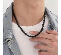 Enorme Acciaio Inossidabile in Acciaio Inossidabile per la Corda a Catena della Nera per Uomo 8mm 24 ''