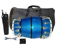 Enorme Basket 1071 - Dholak musicale in legno con kit completo di attrezzi (blu cielo scuro)