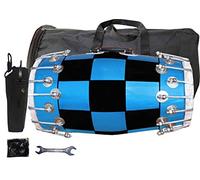 Enorme Basket 1114 - Dholak musicale in legno con kit completo di attrezzi (blu nero)