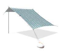 Enorme betulla turchese Beach Cabana UPF50+ impermeabile grande riparo solare portatile con pala di sabbia, sacchi di sabbia per viaggi di famiglia, picnic e campeggio