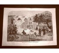 Enorme Costantinopoli o Istanbul nel 1866 Combattimento di montoni Turchia