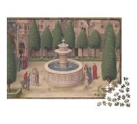 Enorme fontana in pietra Puzzle Per Adulti |Stile medievale| 1000pcs (75x50cm) Puzzle Giochi Educativi,decorazioni Per La Casa