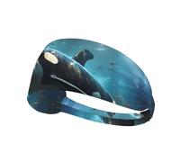 Enorme immagine dell'orca assassina Fascia elastica per esercizi, fascia per capelli, fascia per uomini e donne, fascia per capelli per yoga e fitness