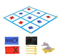 Enorme Tic Tac Toe - Set da Gioco per Esterni, 1,2 m, con Sacco, per Giardino, Spiaggia e Campeggio, Giochi da Giardino e Giochi All'aperto per Adulti, Bambini e Feste in Famiglia
