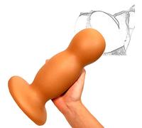 Enorme vibratore anale, grande plug anale, perline con forte ventosa, dilatatore dell'ano in silicone, massaggio vaginale, stimolazione della prostata, masturbazione, giocattolo sessuale per donne