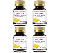 Enotera e Vitamina E 280 Softgels | Olio Spremuto a Freddo, Titolato, Ricco in Acido Gamma Linoleico GLA e Acido Linoleico Omega 6 | 1 Perla al giorno