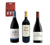 ENOVINOS Cestino Gourmet Regalo Natale Aziende, Famiglia e Amici - Scatola Vini Selezionati: Vina Ardanza, La Montesa e Muga