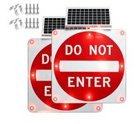 Enpvneer Cartello Solare DO Not Enter da 60cm/80cm-2 Pack