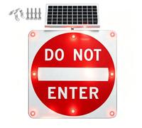 Enpvneer Cartello Solare DO Not Enter da 60cm/80cm