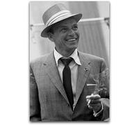 ENQIAOZHANG Quadri Su Tela 30x50cm Frank Sinatra Foto Famoso cantante Poster e Wall Art Modern Family camera da letto Decor Senza Cornice