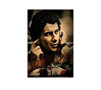ENQIAOZHANG Quadro A Olio su Tela 30x50cm Ayrton Senna Mclaren Poster Canvas Wall Art Room Pictures for Bedroom Gifts Decor Senza Cornice
