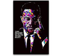ENQIAOZHANG Quadro Su Tela 60x90cm MALCOLM X CITAZIONE Poster Canvas Wall Art Immagini per camera da letto Wall Art Regali Decor Senza Cornice