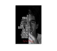 ENQIAOZHANG Quadro su Tela Canvas Immagini 30x50cm Ayrton Senna Tela decorativa Wall Art Soggiorno Poster Camera da letto Senza Cornice