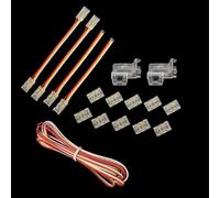 ENQIMAOYI Connettori LED a 3 pin da 8 mm per strisce LED CCT COB kit incluso connettori trasparenti senza lacune, connettori tipo L T, connettori di prolunga a doppia estremità, cavo di prolunga da 5