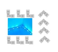 ENQIMAOYI Connettori LED, a forma di L, 90 gradi, connettori per strisce LED RGB a 4 pin, larghezza 8 mm, 3535 RGB