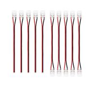 ENQIMAOYI Connettori per strisce luminose a LED COB, 2 pin, 10 mm, connettore di estensione LED, senza saldatura, adattatore di estensione terminale, da striscia a striscia per strisce luminose COB 12