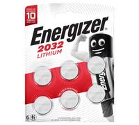 EN 6X2032 S - Pila a bottone al litio, 3 V, 240 mAh, 20 x 3,2 mm, confezione d