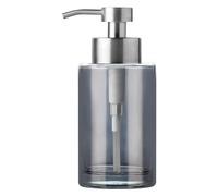 Enra Dispenser di sapone in vetro con pompa in acciaio inossidabile opaco, dispenser di sapone liquido e manuale da 350 ml con rivestimento in gomma, per bagno e lavello della cucina (pompa