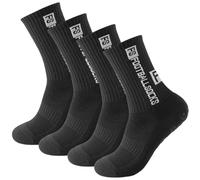 Enreluya Calze Antiscivolo Calcio (2 Paia),Dimensione 40-46 calzini da calcio per uomo e donna, Traspirante ed Elastico, comfort ottimale, Nero