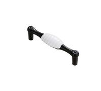 ENRHQENK Maniglia for armadio in ceramica bianca e nera, armadietto for vino, armadio, maniglia moderna e semplice in stile europeo(5002 128 Matt black and white thread)