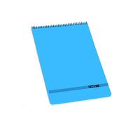Enri 100302774 - Pack of 10 Notepads Spiral Soft Top, Blue