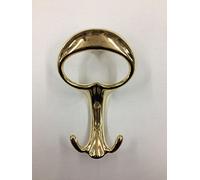 ENRICO CASIRAGHI SPA APPENDIABITO Porta Abito Gancio da Parete per Abiti 107 Oro Lucido cm 14 Completo di Viti di Fissaggio