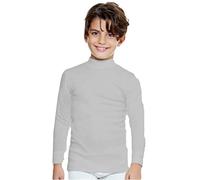Enrico Coveri 1 Pezzo Maglia Lupetto Bambino ET 4205 Manica Lunga in Caldo Cotone. Grigio Chiaro 9-10 Anni