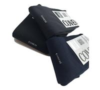 Enrico Coveri 3/6 paia calze corte Cotone Mercerizzato tinta unita assortito (3 paia nero-blu-grigio)
