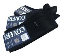 Enrico Coveri 3/6 paia calze lunghe Cotone Mercerizzato nero e assortito (3 paia nero-blu-marrone)