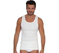 Enrico Coveri 3 Canotte Uomo Mezza Manica in Filo di Scozia Art. ET1132 (3/S, Bianco)
