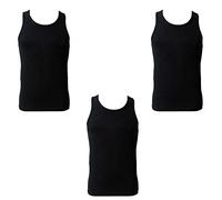 Enrico Coveri 3 Canotte Uomo Spalla Larga Cotone bielatico Art ET1002 (5/L, Nero)