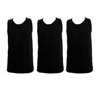 Enrico Coveri 3 Canotte Uomo Spalla Larga in Cotone Pettinato Art. ET1102 (Nero, 7/XXL)