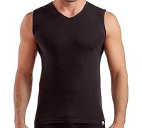 Enrico Coveri 3 Pezzi Canotta Uomo ET1003 Smanicato Scollo a V in Cotone Elasticizzato, Nero, 7/XXL