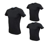 Enrico Coveri 3 t-Shirt Uomo Mezza Manica Girocollo Cotone bielatico Art ET1000 (7/XXL, Nero)