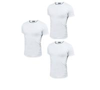 Enrico Coveri 3 t-Shirt Uomo Mezza Manica Girocollo in Cotone Pettinato Art. ET1100 (Bianco, 5/L)