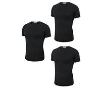 Enrico Coveri 3 t-Shirt Uomo Mezza Manica Girocollo in Cotone Pettinato Art. ET1100 (Nero, 6/XL)