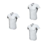 Enrico Coveri 3 t-Shirt Uomo Mezza Manica Scollo a V Cotone bielatico Art ET1001 (4/M, Bianco)