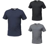 Enrico Coveri 3 t-Shirt Uomo Mezza Manica Scollo a V Cotone bielatico Art ET1001 (5/L, Nero)