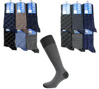 Enrico Coveri 6 calze LUNGHE Uomo fresco cotone mercerizzato, taglia unica, line