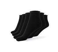 Enrico Coveri (6 Paia Calzini Donna, Altezza Caviglia, Traspiranti, Senza Elastico, in Morbido Cotone Mercerizzato con Punta e Tallone Rinforzati, Certificati OEKO-TEX, Nero, Tg Unica