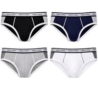 Enrico Coveri 6 Slip Uomo Cotone bielastico ES1003 (IT, Testo, XL, Regular, Regular, Standard, Assortito)
