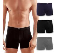 Enrico Coveri Boxer Uomo Cotone Elasticizzato con Fascia Morbida in Vita - pratici con Massima comodità - 3 Pezzi (IT, Testo, XXL, Regular, Regular, Scuri)
