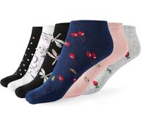 ENRICO COVERI Calzini Donna Corti 6 Paia Punta Tallone Rinforzati