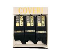 Enrico Coveri CONFEZIONE DA 12 PAIA CALZA UOMO LUNGA E CORTA COTONE CALDO - COLORI ASSORTITI - TG UNICA VESTIBILITA' 39/45. Articolo scatolato (39-45, BLU LUNGO)