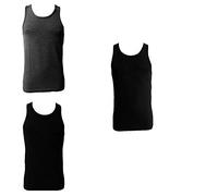 Enrico Coveri ET1202COL Canottiera, Assortito (Nero, Blu, Grigio), XXL Uomo