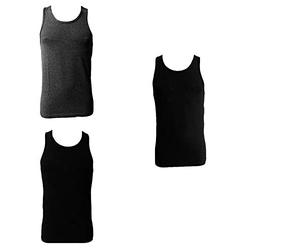 Enrico Coveri ET1202COL Canottiera, Assortito (Nero, Blu, Grigio), XXL Uomo