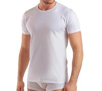 Enrico Coveri Maglietta Intima Uomo Girocollo, 100% Cotone Pettinato, Offerta 3 6 12 Pezzi, Anche in Taglie Maxi, Maglietta Intima Uomo Cotone Art. ET1100 (6 Pezzi Bianco, 5XL)