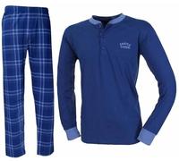 Enrico Coveri Pigiama Uomo Fresco Cotone Jersey Manica Lunga Varie Fantasie (IT, Testo, M, Regular, Regular, 1159 Denim)